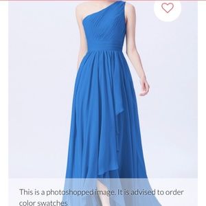 Blues Purbelle One-Shoulder 2018 Bridesmaid Dress Model PU07900